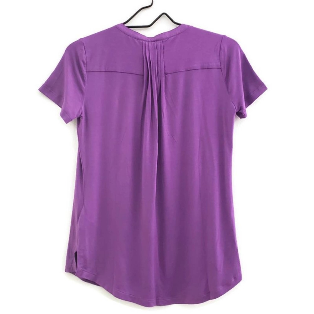 NYDJ Women's Half Button Crew Neck Cap Sleeves Blouse XXS - Picture 3 of 11